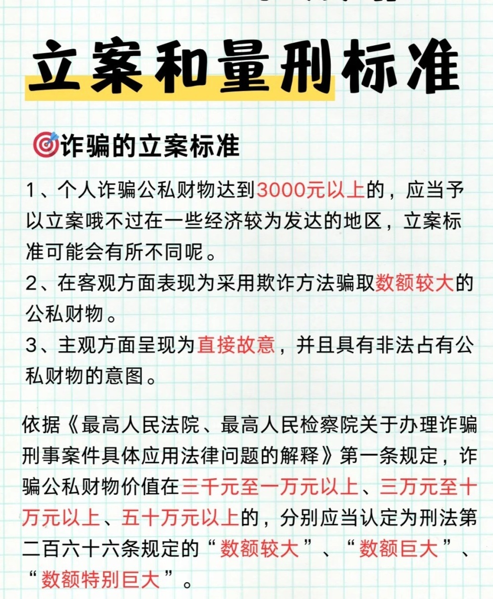 诈骗罪最新量刑标准深度解析